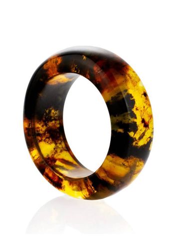 Cognac Amber Band Ring The Magma, image , picture 4