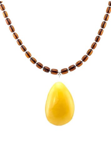Amber Beaded Necklace With Bail, image , picture 5