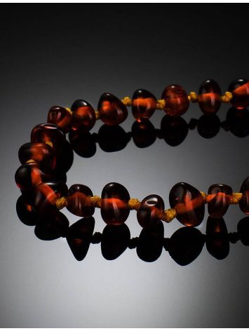 Cognac Amber Teething Necklace, image , picture 2