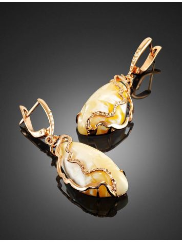 Luminous Honey Amber Handcrafted Dangles The Triumph, image , picture 2