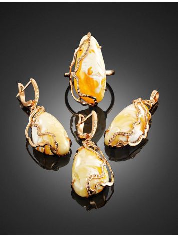 Luminous Honey Amber Handcrafted Dangles The Triumph, image , picture 4