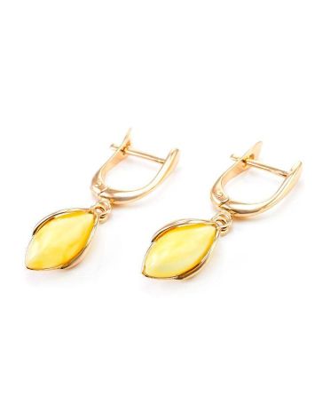 Adorable Golden Dangles With Natural Amber The Snowdrop, image , picture 4