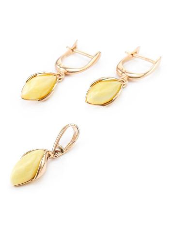 Adorable Golden Dangles With Natural Amber The Snowdrop, image , picture 5