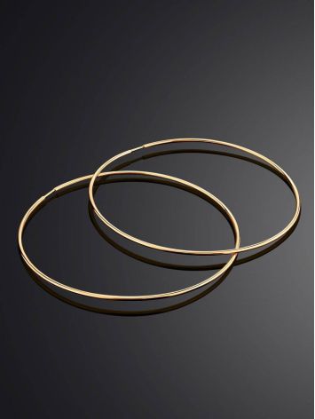Bold Oversized Golden Hoop Earrings, image , picture 2
