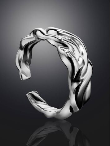 Sterling Silver Abstract Molten Ring Liquid The Liquid, Ring Size: Adjustable, image , picture 2