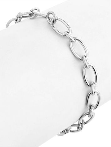 Minimalist Silver Chain T-Bar Bracelet The ICONIC, image , picture 3