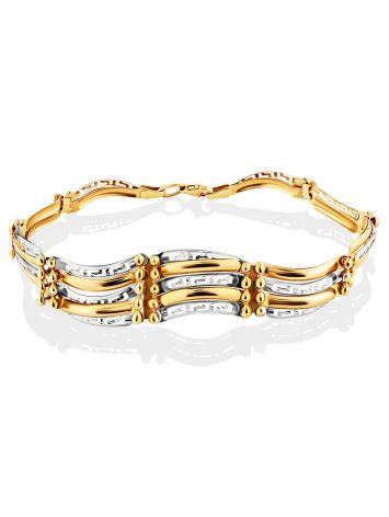 Ultra Feminine Mixed Gold Bracelet, image 