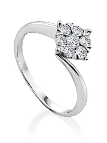 Stylish White Gold Diamond Ring, Ring Size: 6.5 / 17, image , picture 3