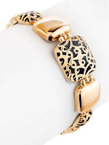Designer Gold Enamel Link Bracelet, image , picture 3