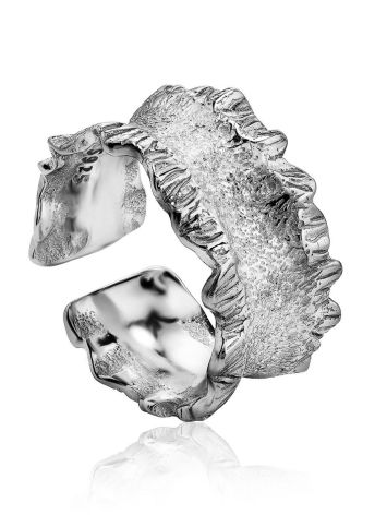 Textured Sterling Silver Ring The Liquid, Ring Size: Adjustable, image 