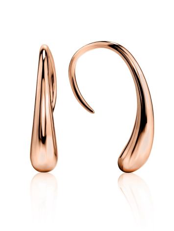 Statement Rose Plated Silver Drop Earrings The Liquid, image 