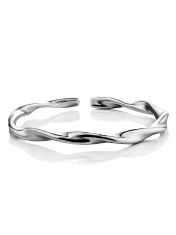 Wavy Beautiful Silver Ring The Liquid, Ring Size: Adjustable, image , picture 3