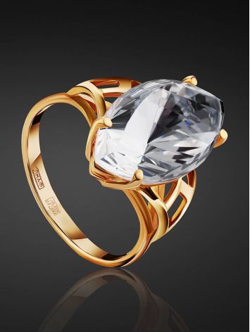 Fashionable Gold Topaz Ring, Ring Size: 8.5 / 18.5, image , picture 2
