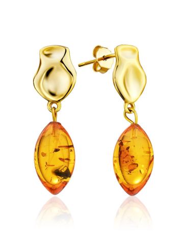 Gilded Silver Dangles With Luminous Cognac Amber The Palazzo, image 