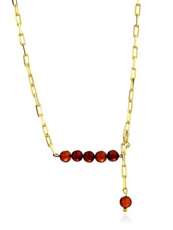 Fashionable Gilded Silver Necklace With Horizontal Bar Pendant The Palazzo, image 