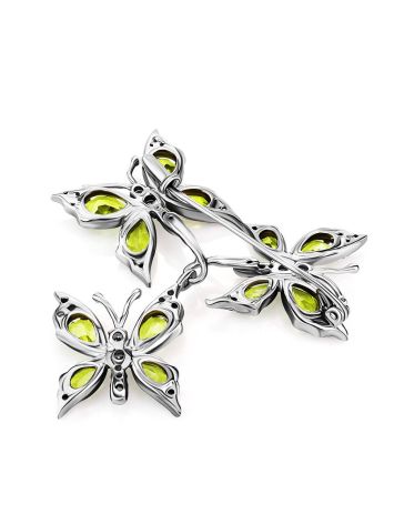 Silver Chrysolite Butterfly Brooch, image , picture 4