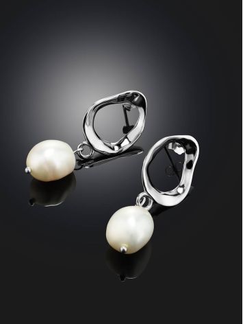 Pearl Drop Earrings on Sterling Silver ​The Palazzo, image , picture 2