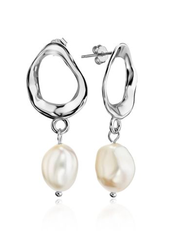 Pearl Drop Earrings on Sterling Silver ​The Palazzo, image 