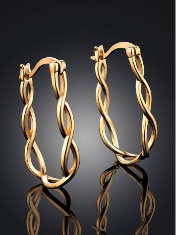 Double Twisted Hoop Earrings The Liquid, image , picture 2
