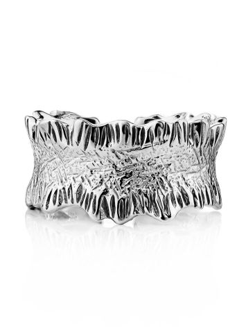 Textured Sterling Silver Ring The Liquid, Ring Size: Adjustable, image , picture 3
