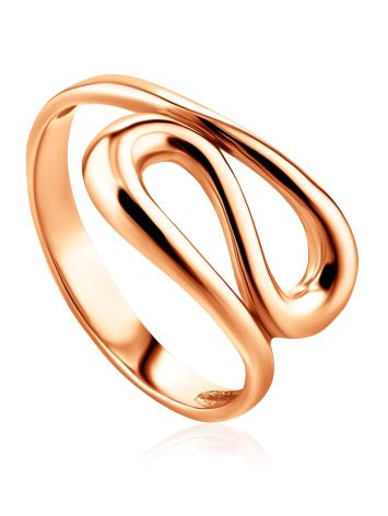 Rose Gold Plated Silver Ring The Liquid, Ring Size: 5.5 / 16, image 