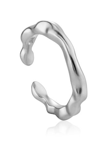 Silver Molten Ring The Liquid, Ring Size: Adjustable, image 