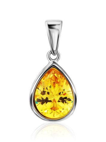 Lustrous Yellow Crystal Pendant, image 