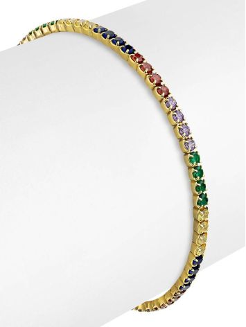 Multicolor Crystal Tennis Bracelet, image , picture 3