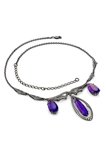 Deep Purple Amethyst Statement Necklace, image , picture 3