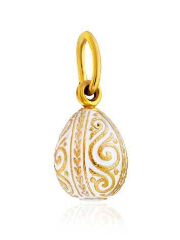 Ornate Gilded Silver Enamel Egg Shaped Pendant The Romanov, image , picture 4
