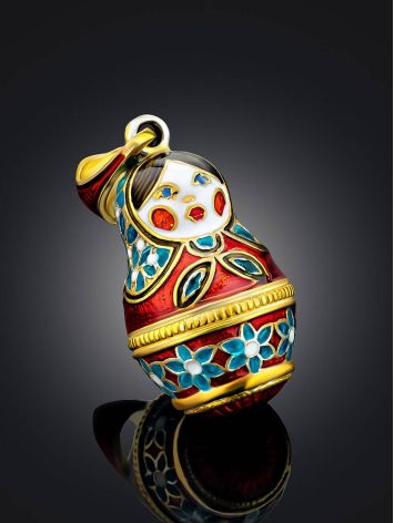 Colorful Enamel Matryoshka Egg Pendant The Romanov, image , picture 2