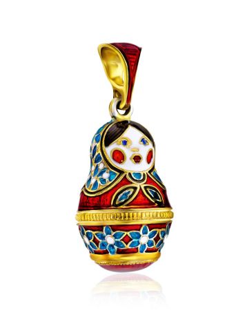 Colorful Enamel Matryoshka Egg Pendant The Romanov, image , picture 4