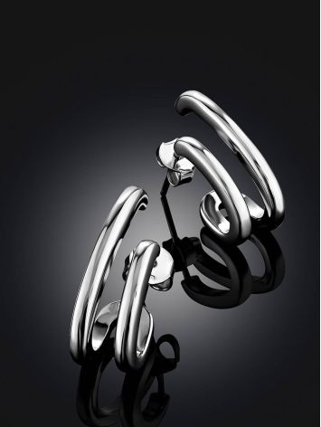 Coiled Design Silver Stud Earrings The ICONIC, image , picture 2