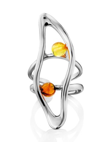 Bright Multicolor Amber Ring The Palazzo, Ring Size: Adjustable, image 