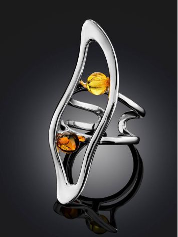 Bright Multicolor Amber Ring The Palazzo, Ring Size: Adjustable, image , picture 2