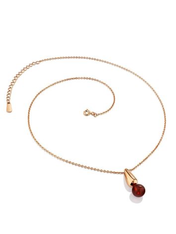 Chic Rose Gold Plated Amber Necklace The Palazzo, image , picture 3