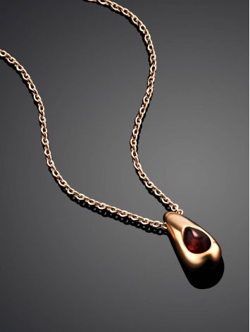 Chic Rose Gold Amber Pendant Necklace The Palazzo, image , picture 2