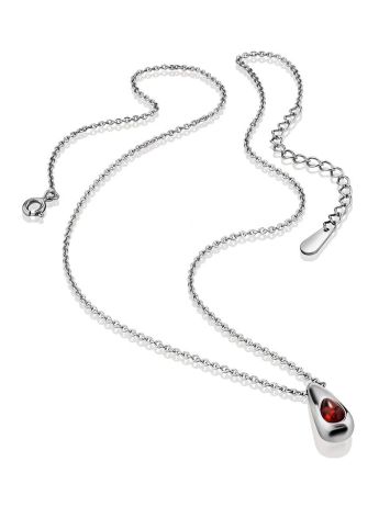 Stylish Silver Amber Pendant Necklace The Palazzo, image , picture 3