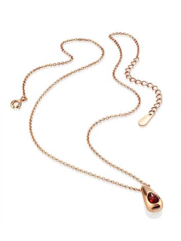 Chic Rose Gold Amber Pendant Necklace The Palazzo, image , picture 3