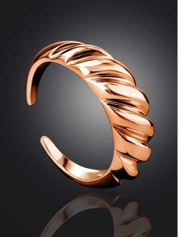 Rose Gold Plated Silver Adjustable Ring The Liquid, Ring Size: Adjustable, image , picture 2
