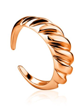 Rose Gold Plated Silver Adjustable Ring The Liquid, Ring Size: Adjustable, image 
