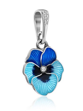 Cute Blue Enamel Floral Pendant, image , picture 4