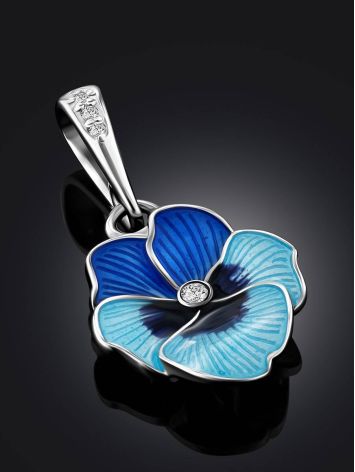 Cute Blue Enamel Floral Pendant, image , picture 2