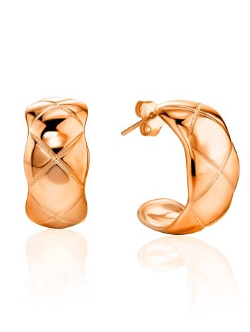 Harlequin Motif Rose Gold Plated Silver Earrings The ICONIC, image 