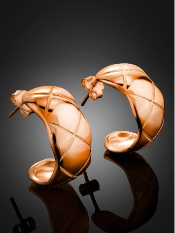Harlequin Motif Rose Gold Plated Silver Earrings The ICONIC, image , picture 2