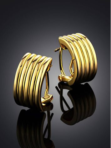 Chunky Gilded Silver Half Hoop Earrings The ICONIC, image , picture 2