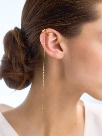 Trendy Gilded Silver Ear Cuff With Chain The ICONIC, image , picture 3