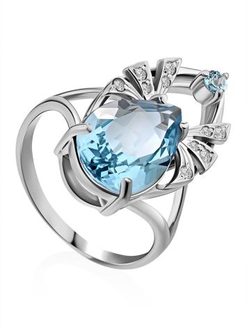 Amazing Silver Topaz Ring, Ring Size: 7 / 17.5, image 