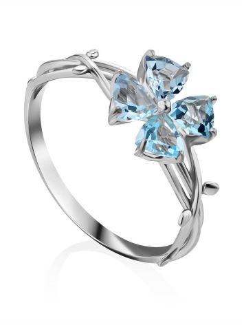 Cute Silver Topaz Ring, Ring Size: 6.5 / 17, image 