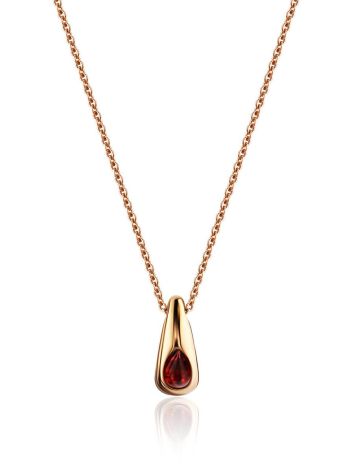 Chic Rose Gold Amber Pendant Necklace The Palazzo, image 